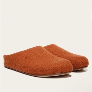 Veronica Beard Orange Cuoio Fenella Wool Mule Slides